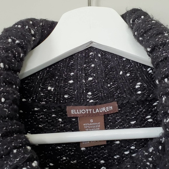 ELLIOTT LAUREN | Speckled Cowl Neck Sweater | S - Picture 2 of 5